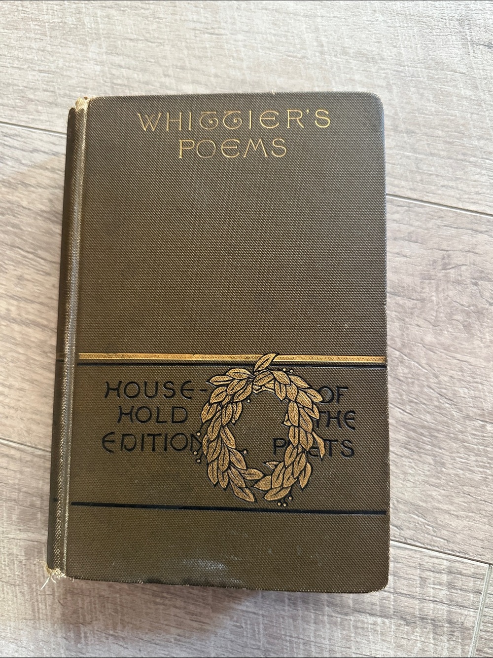 The Poetical Works of John Greenleaf Whittier 1891 Illus. Antique Poetry Book